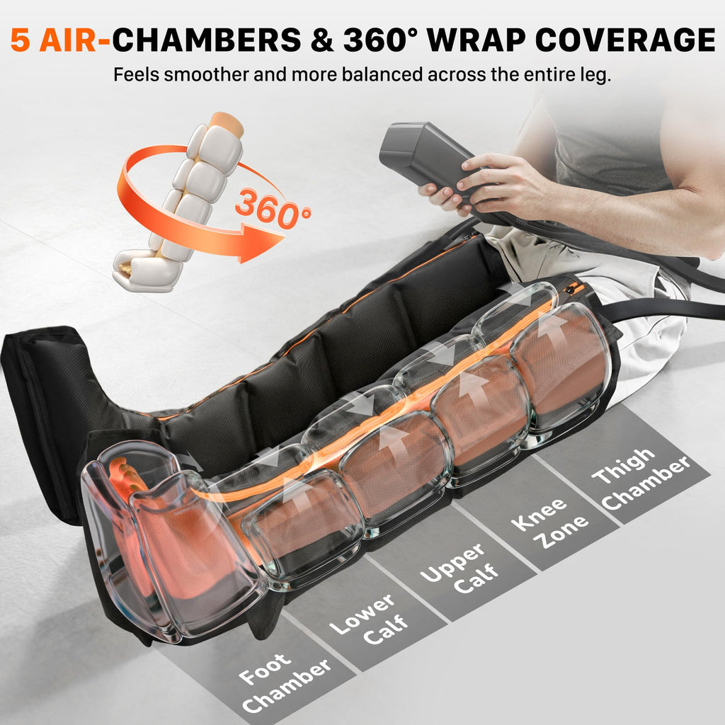 Air Compression Boots Leg Massager with Heat I73566