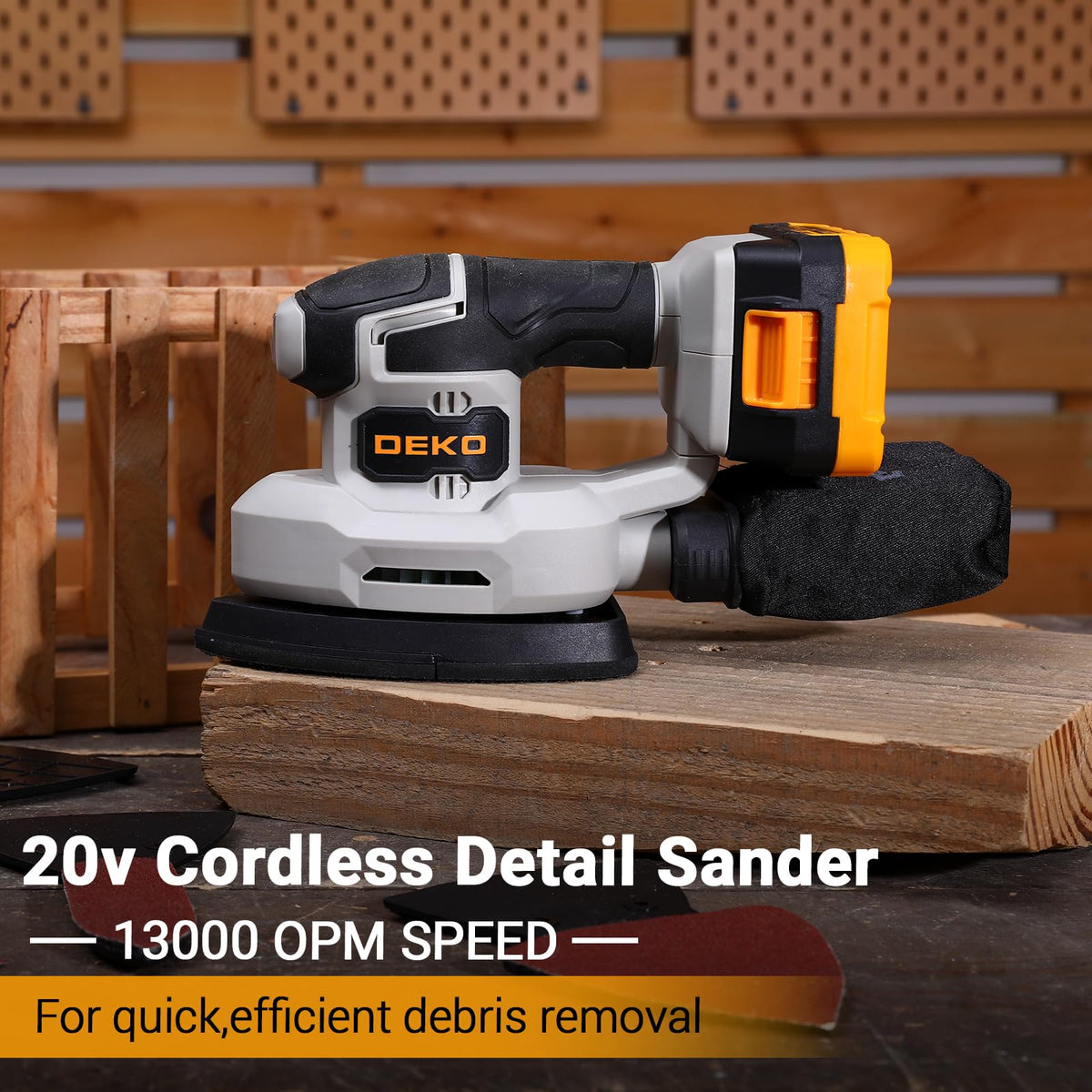 Cordless Detail Sander with Dust Collector E989