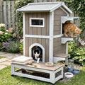 2-Story Insulated Outdoor Cat House S429876