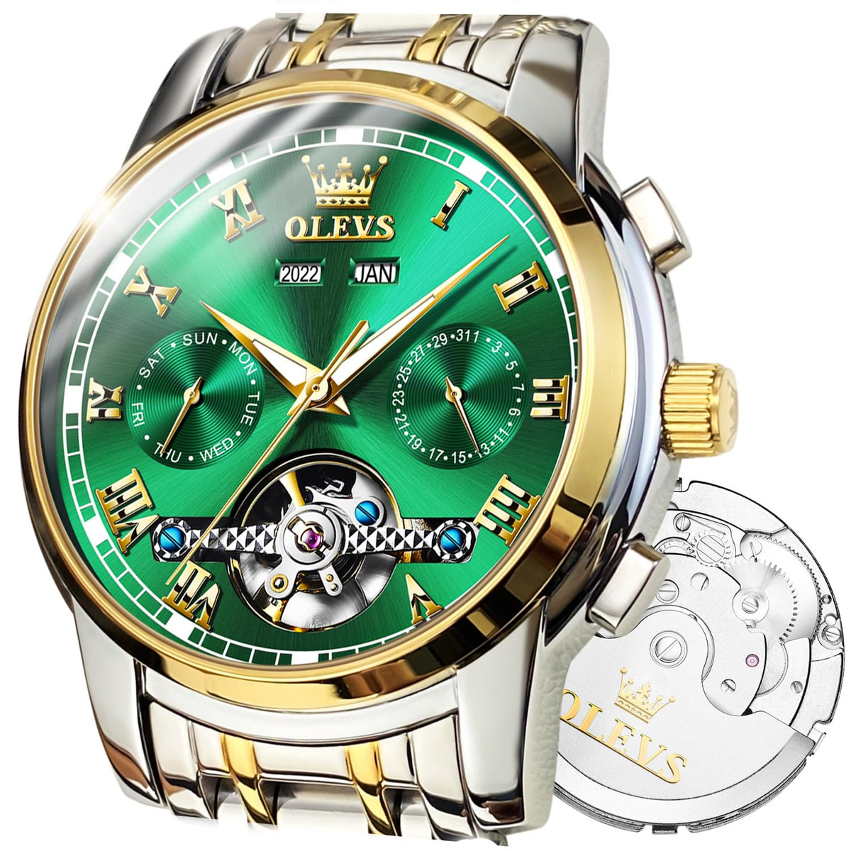 Automatic Mechanical Waterproof Stainless Steel Wrist Watch N634