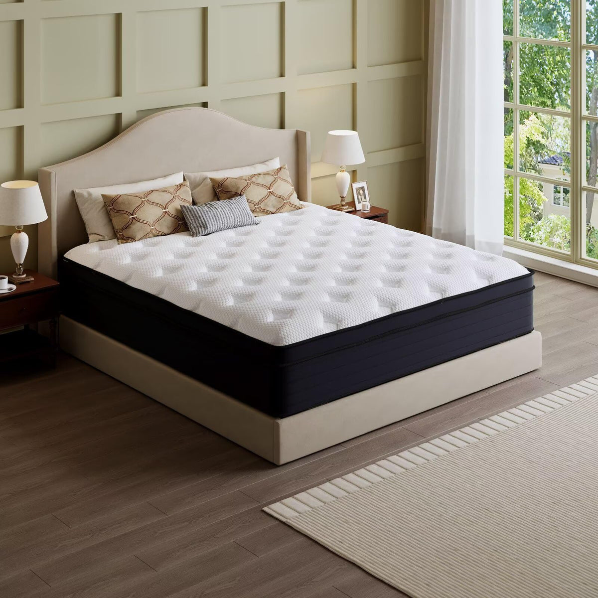 14 Inch Hybrid Green Tea Cooling Gel Memory Foam Mattress H155
