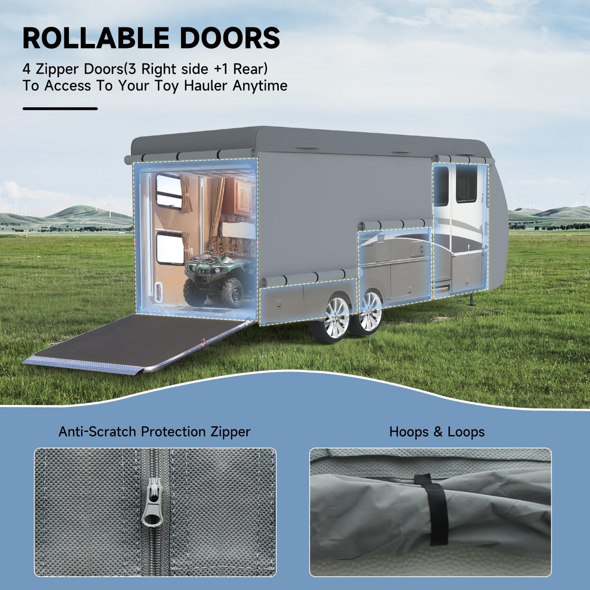 7 Layers Heavy Duty RV Trailer Cover Fits 14'-16' J245