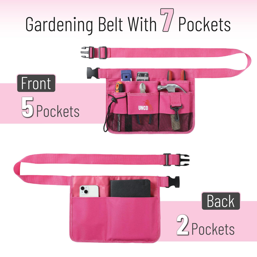 Pink 7 Pocket Garden Tool Belt X57887