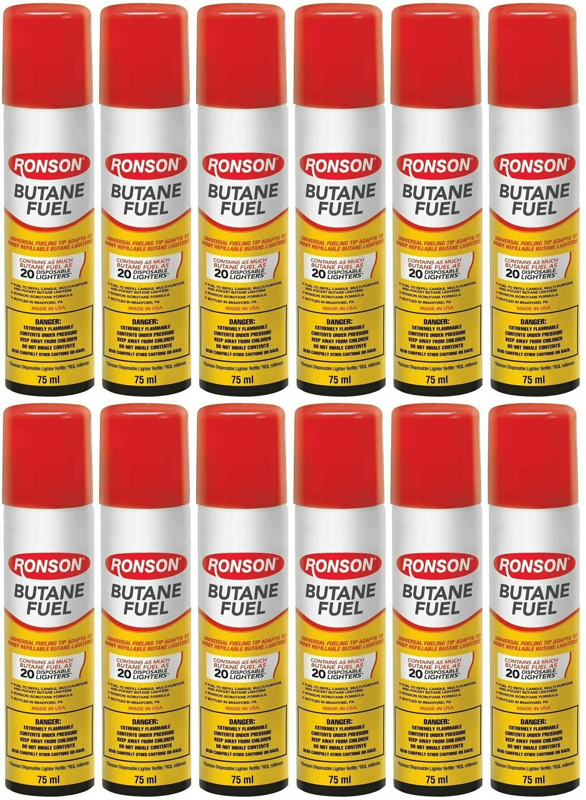 Multi-Fill Butane Fuel 75ml Pack of 12 R6129
