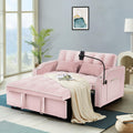 Pink Velvet Convertible Sleeper Sofa Bed F1920