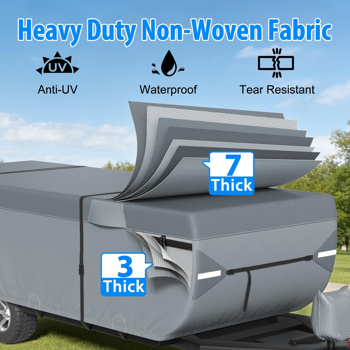 9 Layers 14-16ft Tent Trailer Cover S187168