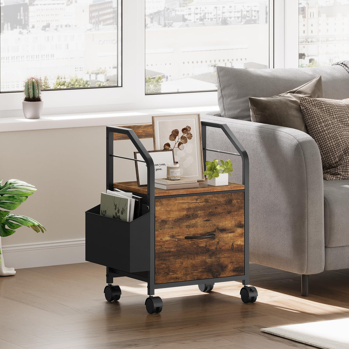 Small Rolling File Cabinet Z89050