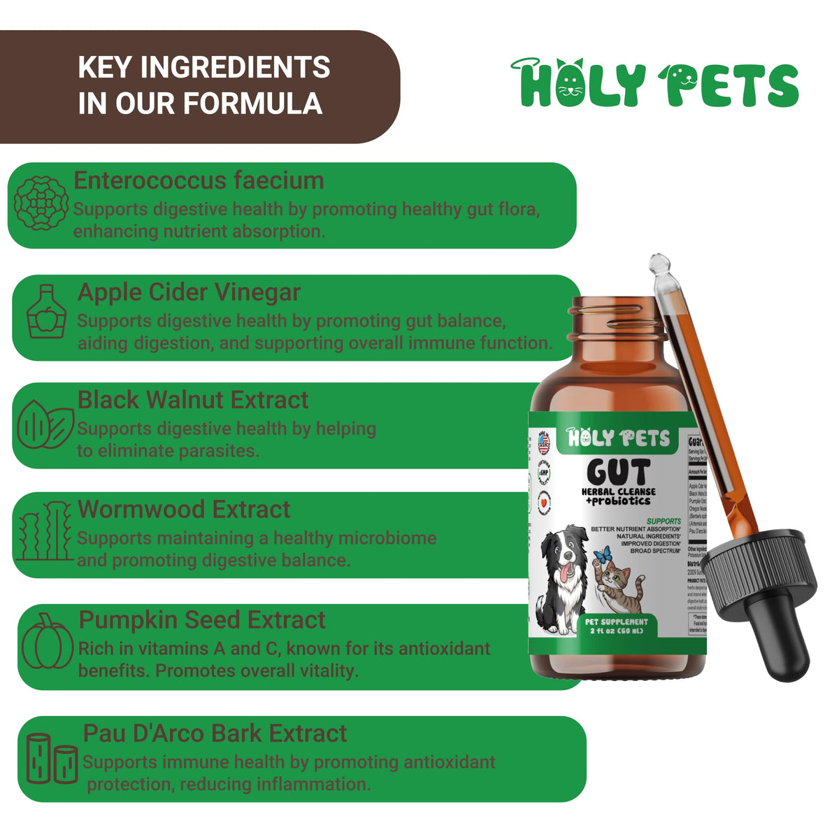 2 oz Liquid Wormwood & Black Walnut Pet Supplement S88075