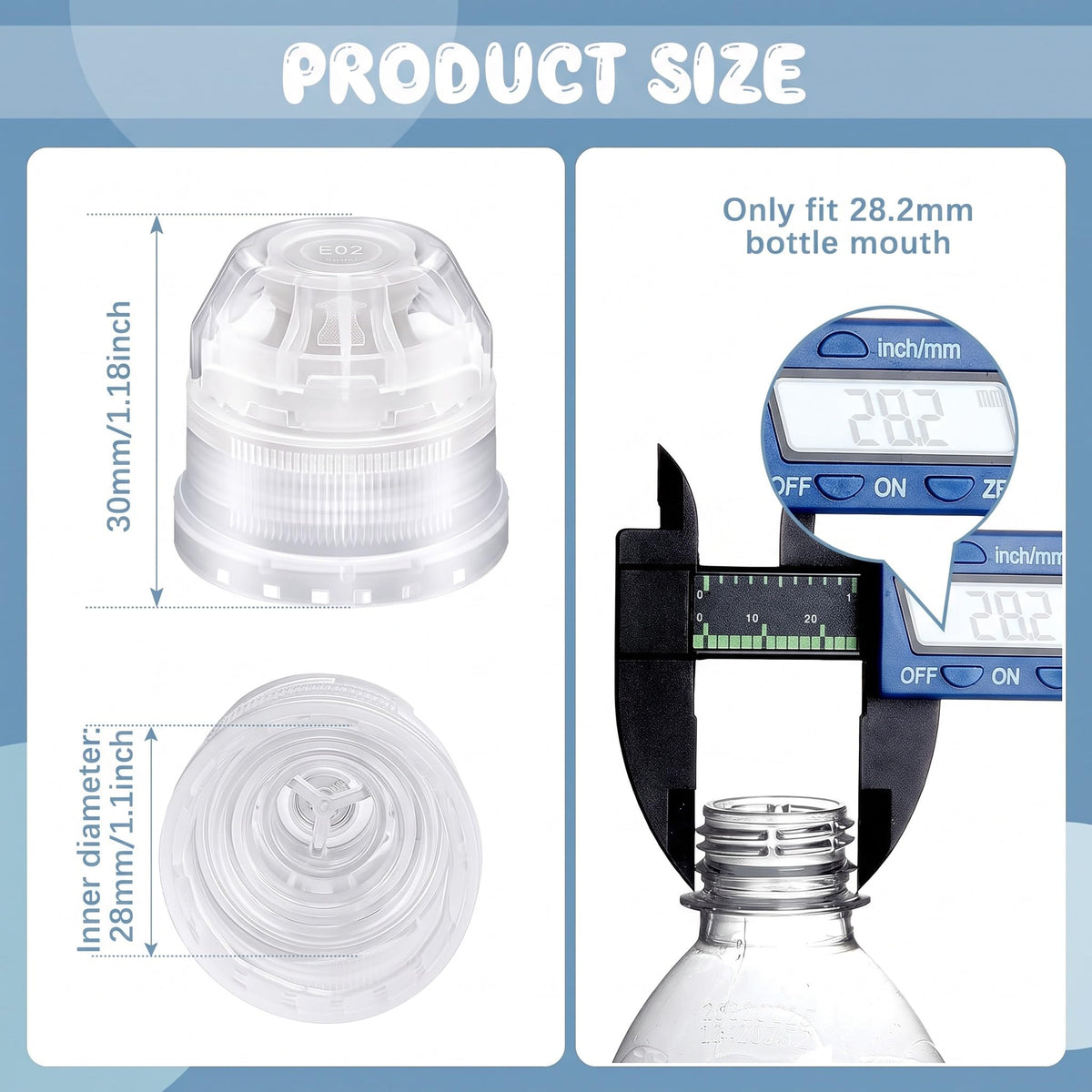 30 Pcs Replacement Sport Bottle Caps F112