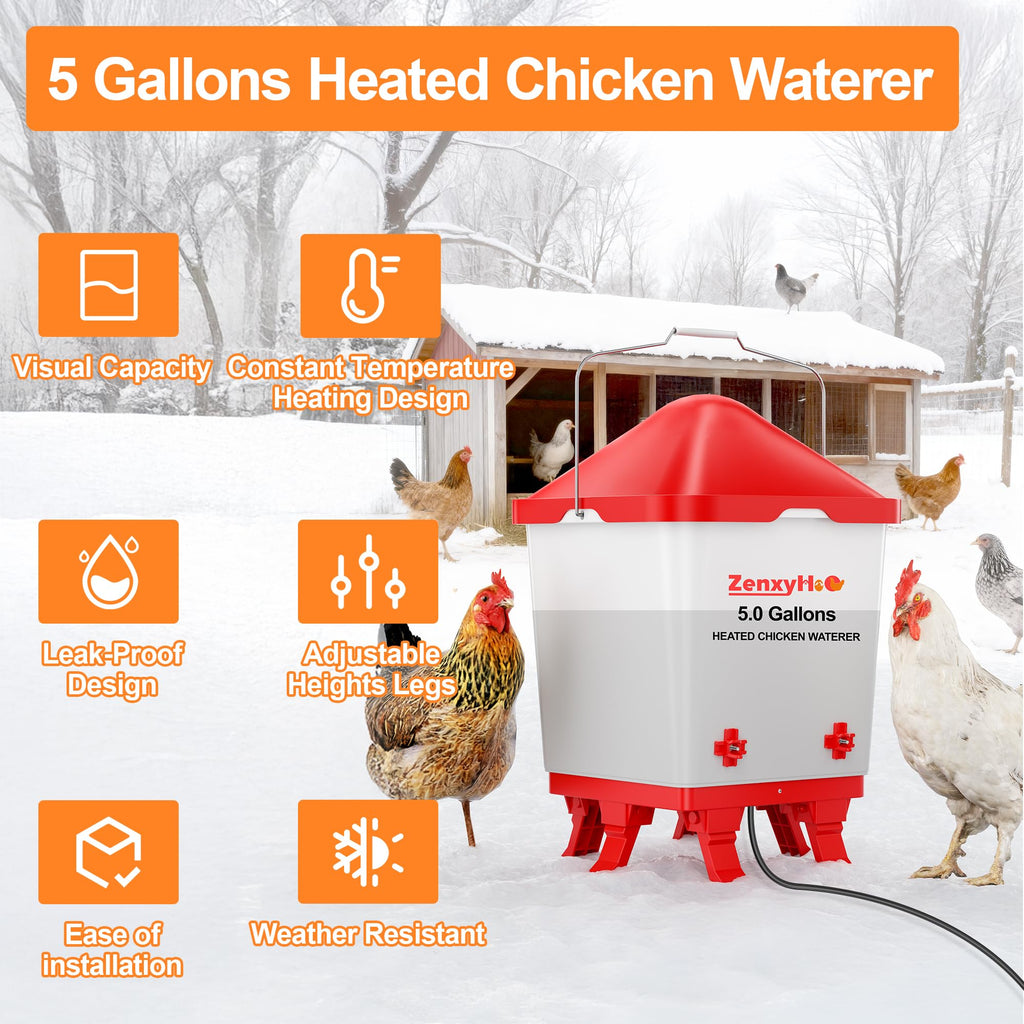 5.0 Gal Heated Chicken Waterer Bucket R467382
