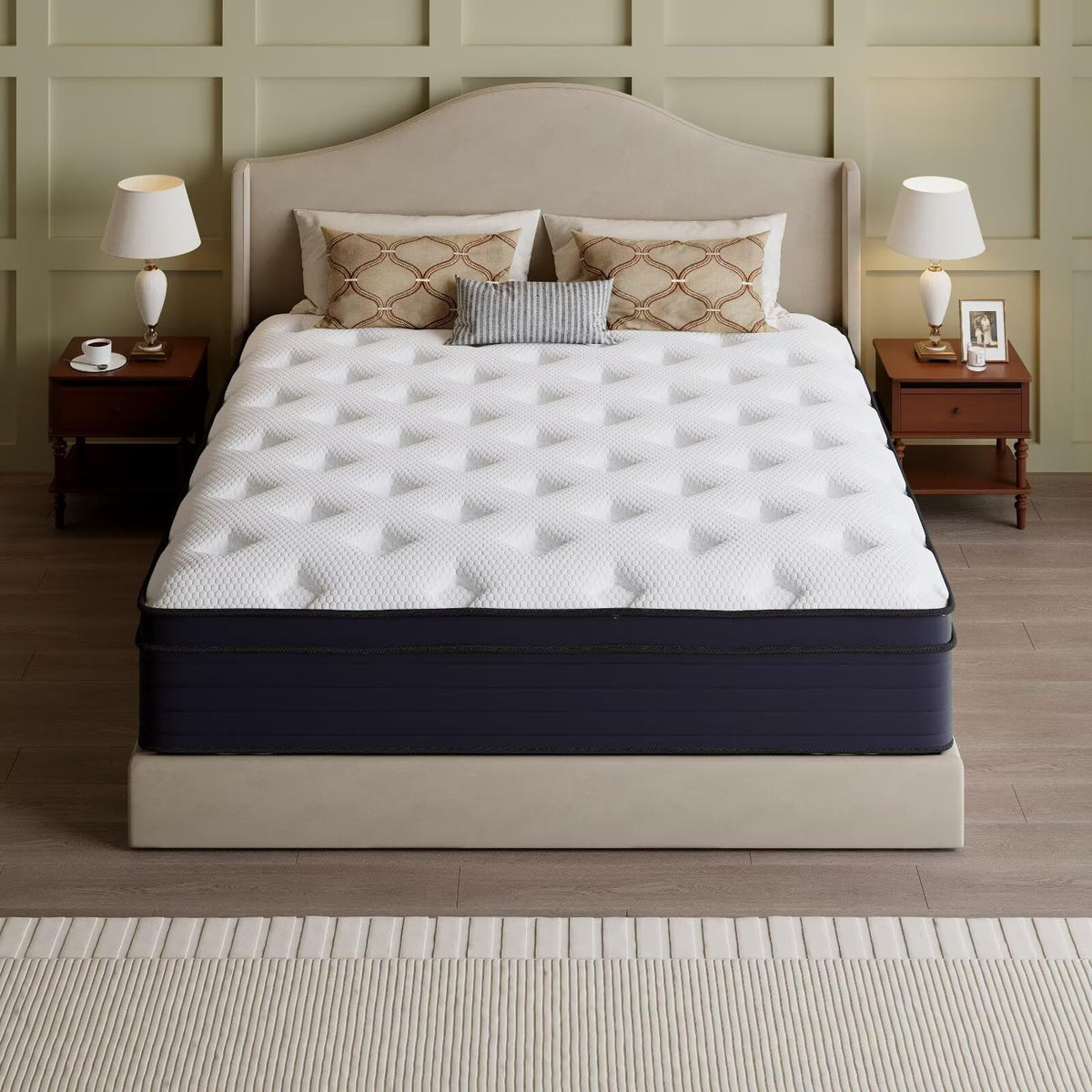 14 Inch Hybrid Green Tea Cooling Gel Memory Foam Mattress H155