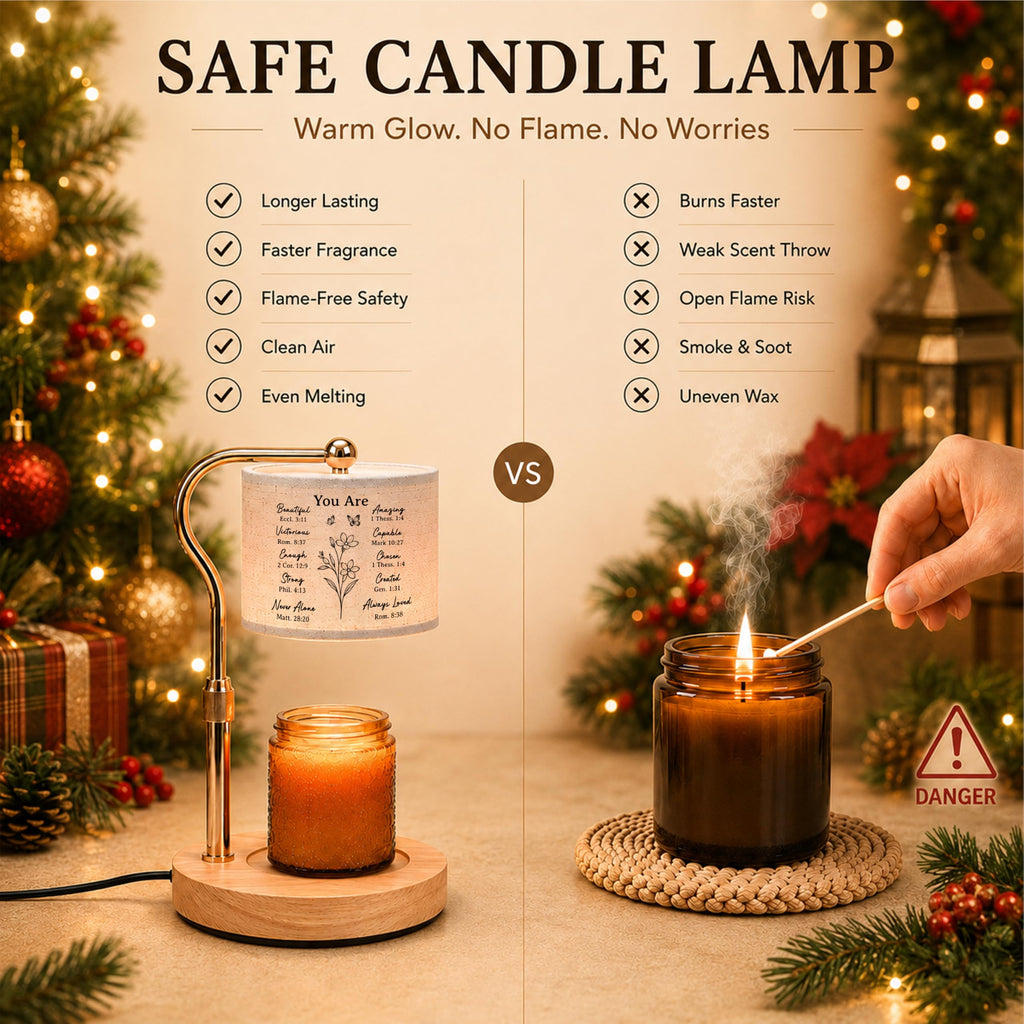 Candle Warmer Lamp with Timer Dimmable Height Adjustable B4093