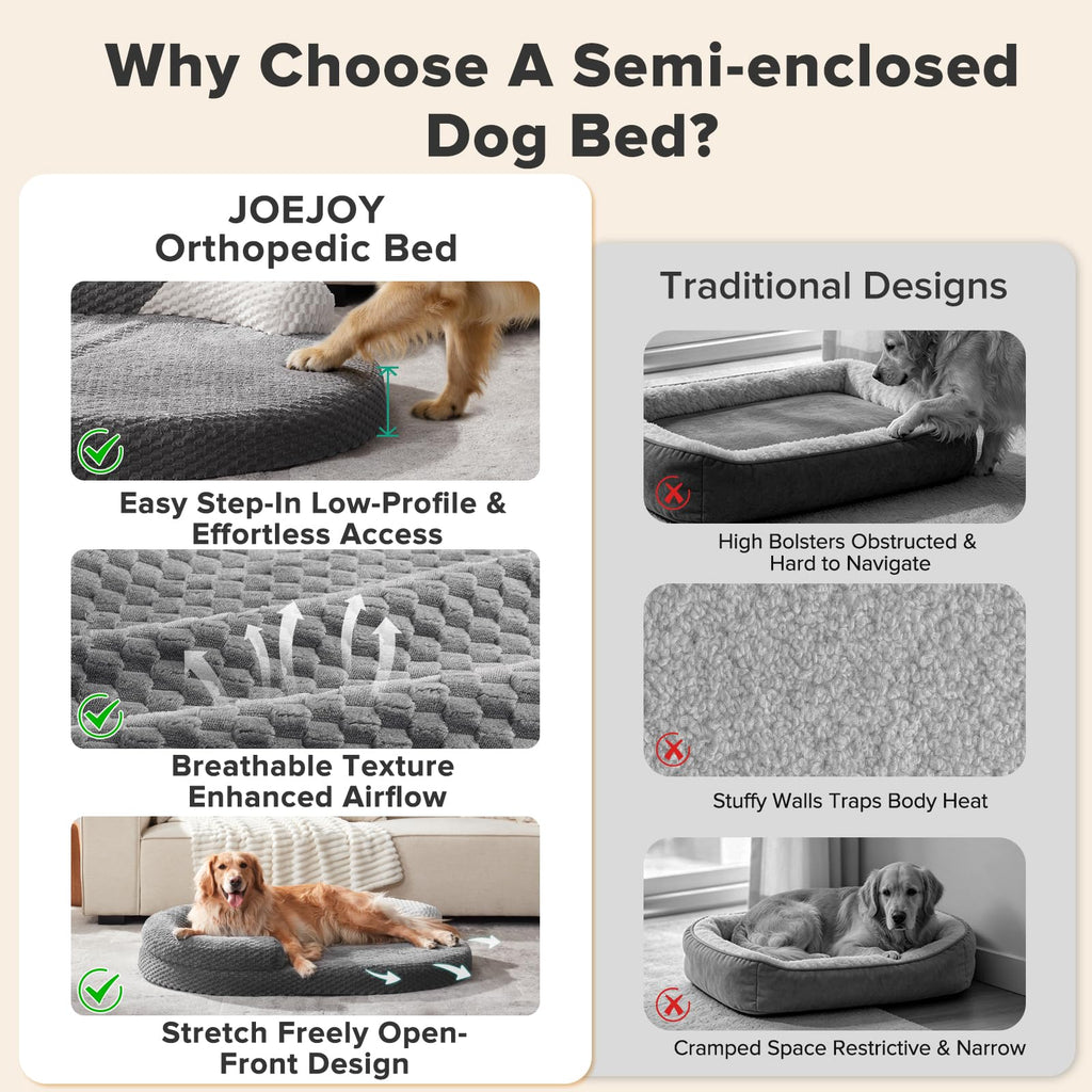 XL Washable Waterproof Orthopedic Dog Bed with Removable Cover S870