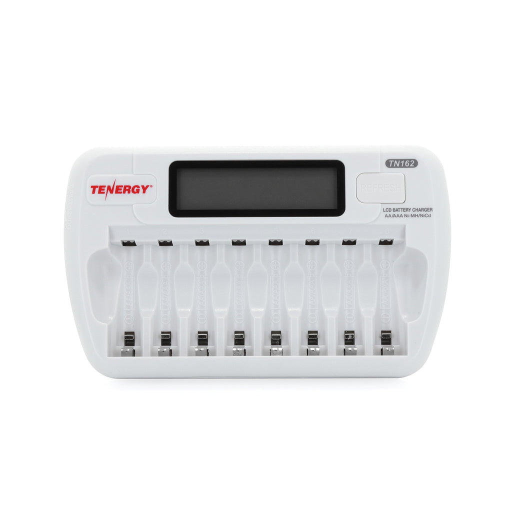 8-Bay Smart LCD Battery Charger for AA/AAA NiMH/NiCd Batteries F612