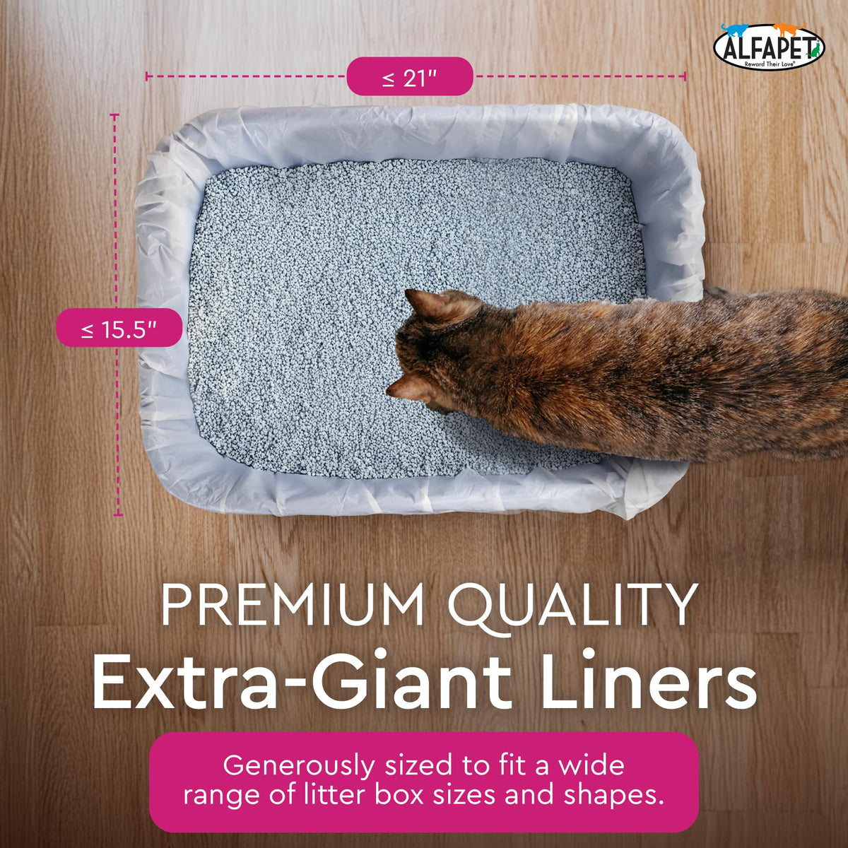 Heavy Duty Extra Giant 60 Count Cat Litter Box Liners R609449