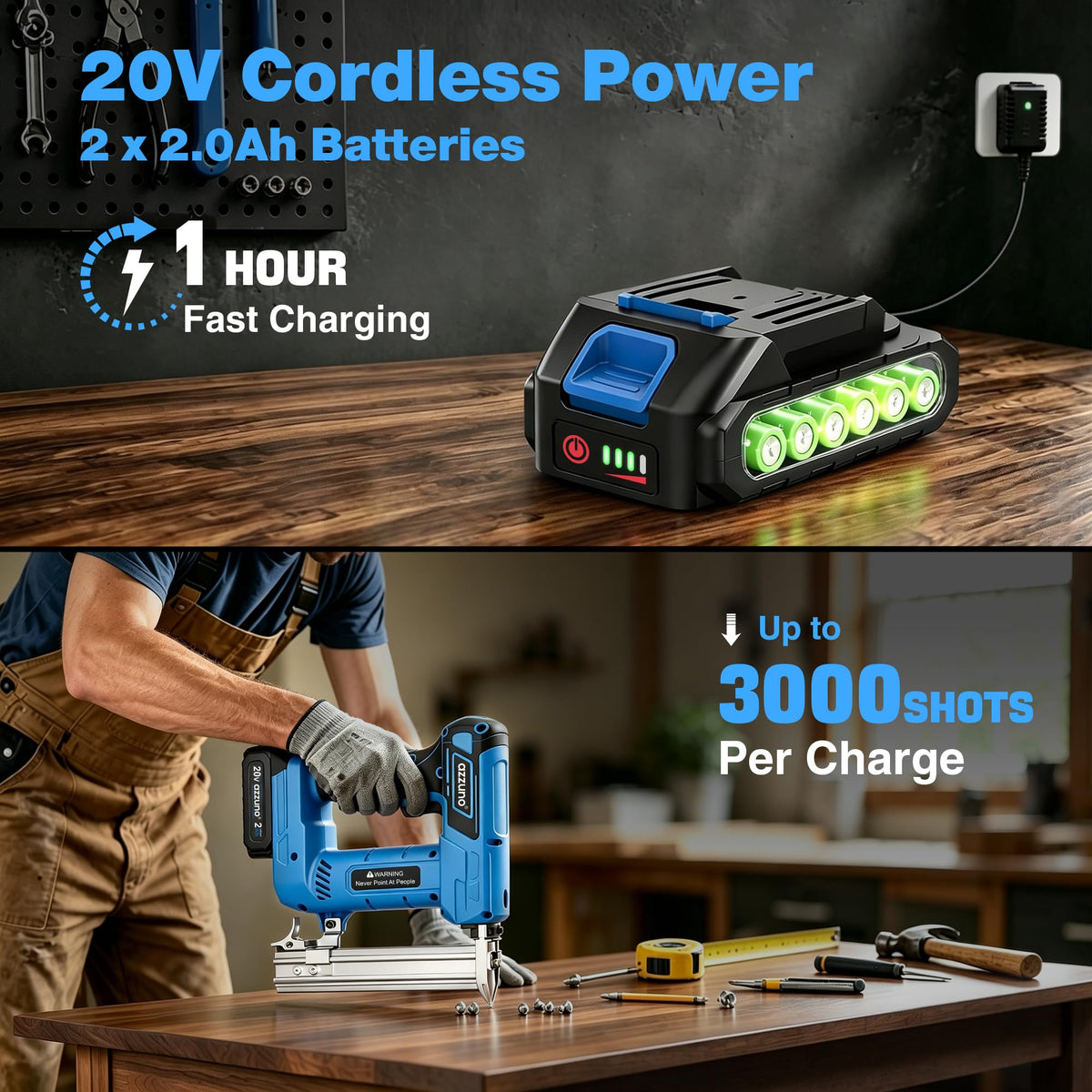 Cordless Brad Nailer Stapler B8766