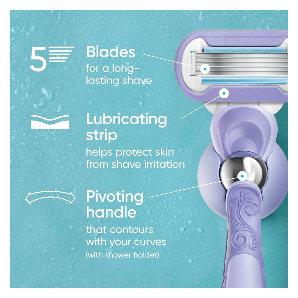 Razor with 4 Count 5-Bladed Refills H1251