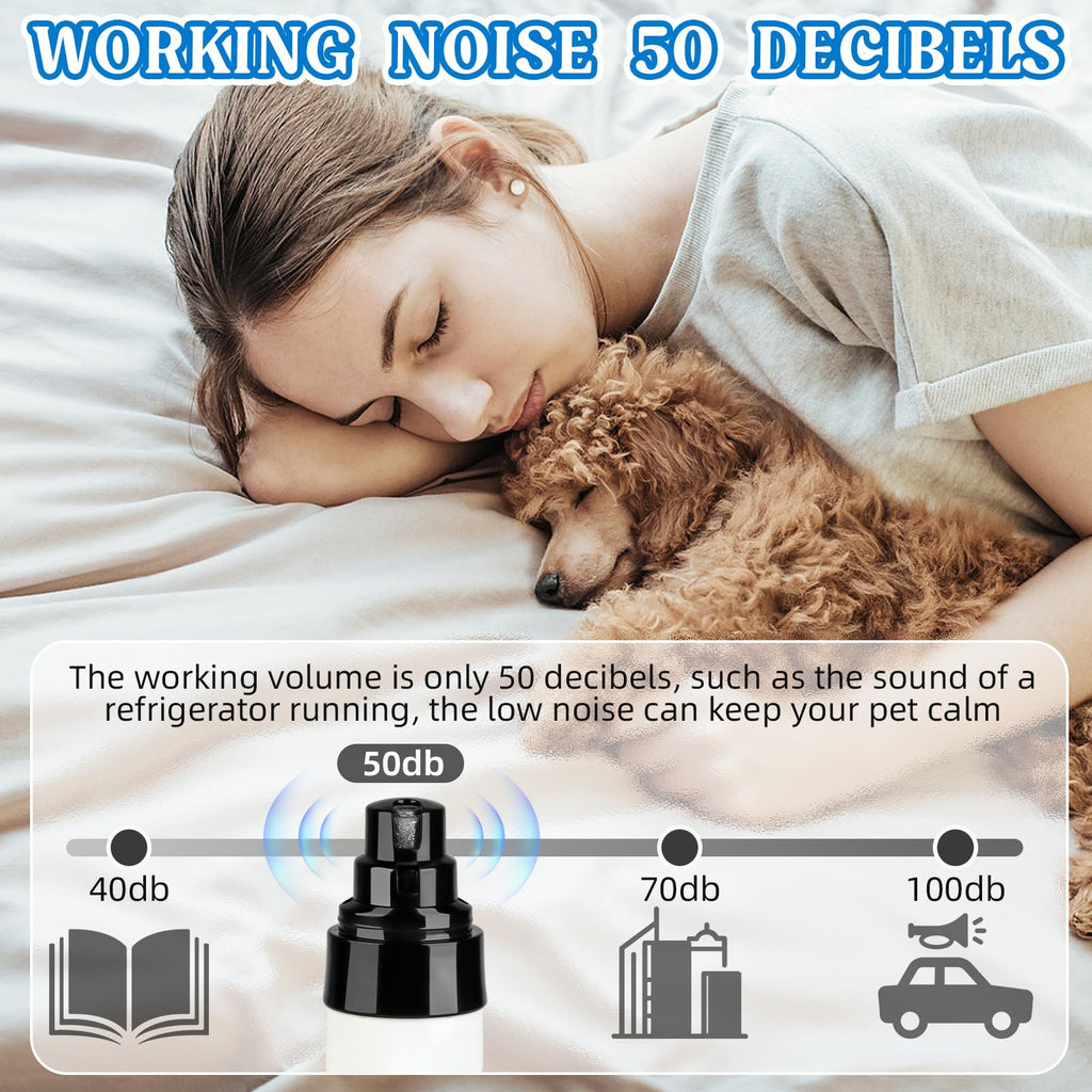 2-Speed Rechargeable Quiet Electric Pet Nail Grinder D9905