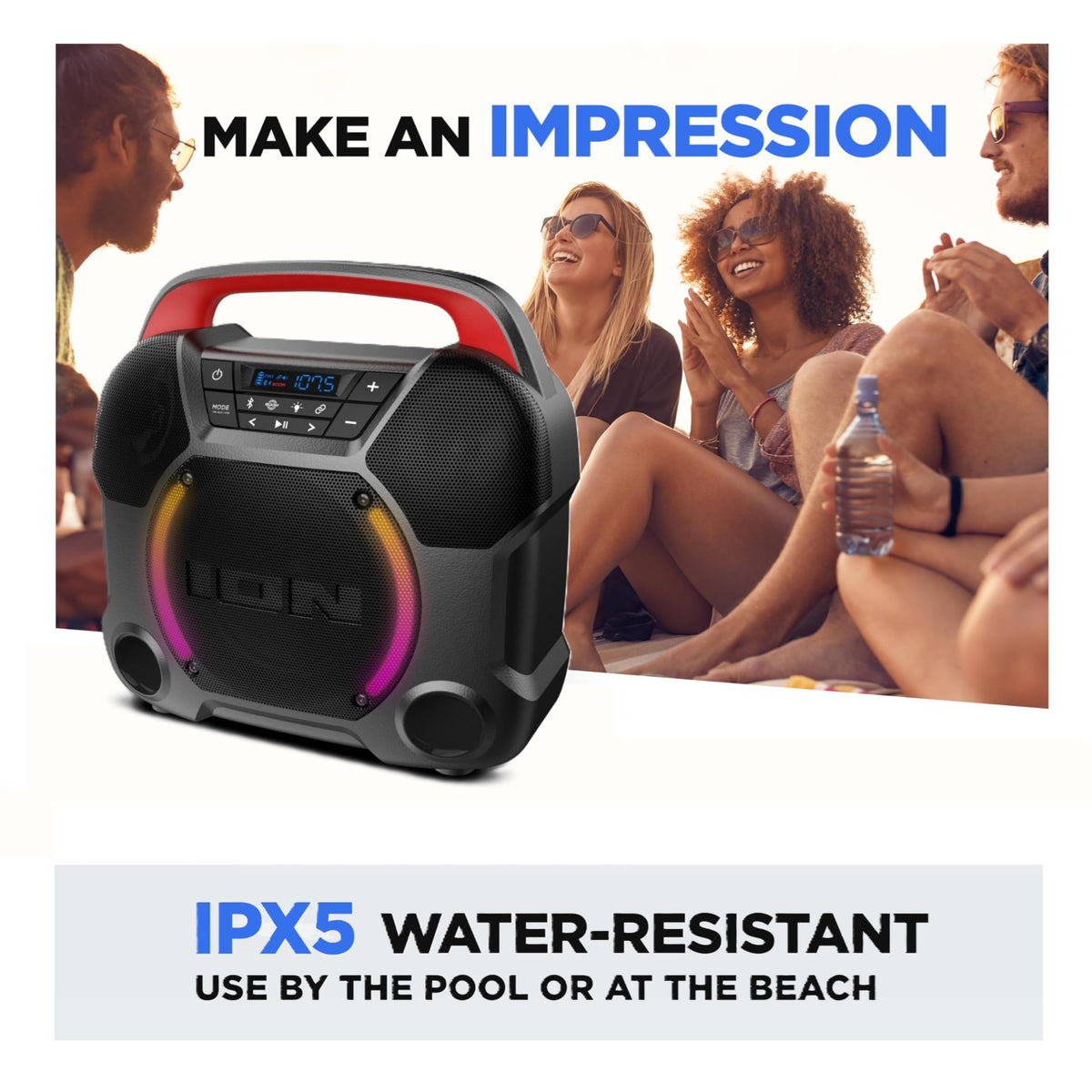 2 Pack Wireless Bluetooth Water-Resistant Speaker W3696