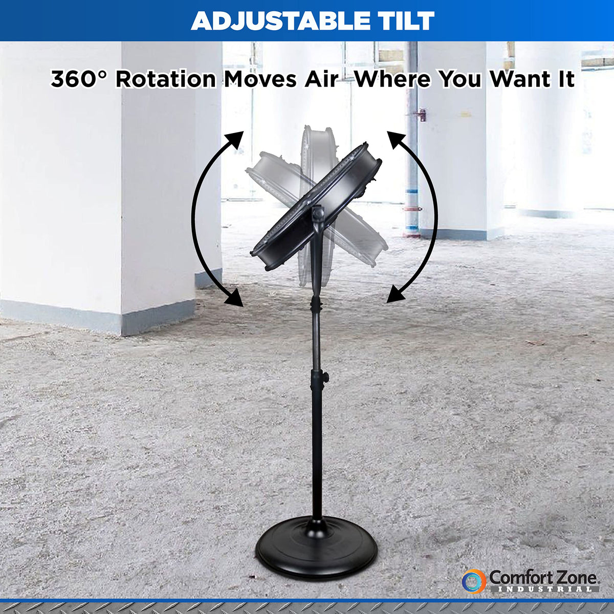 20-Inch High-Velocity Industrial Pedestal Fan N3788