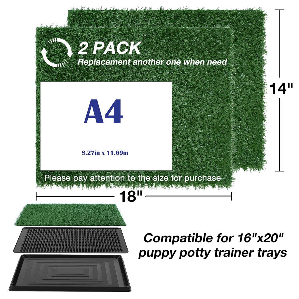 Artificial Grass Pee Pad 18 x 14 Inches 2 Pack Z998475
