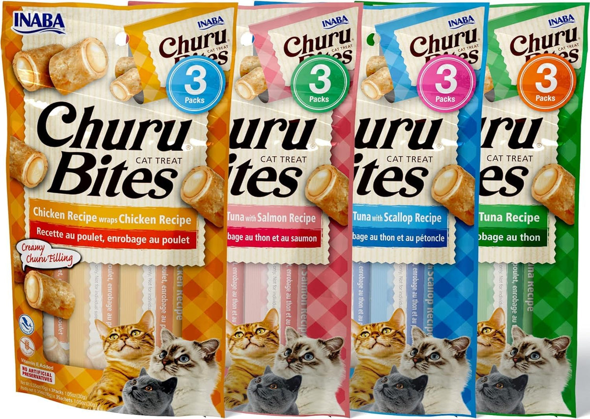 Soft Baked Chicken Cat Treats with Green Tea Extract, 12 Tubes J8789