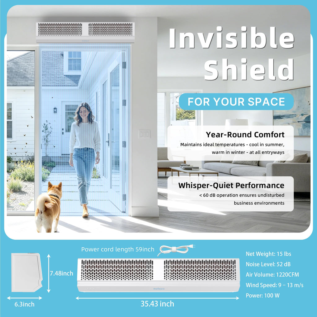 36'' Wall-Mounted 2-Speed Air Curtain X729