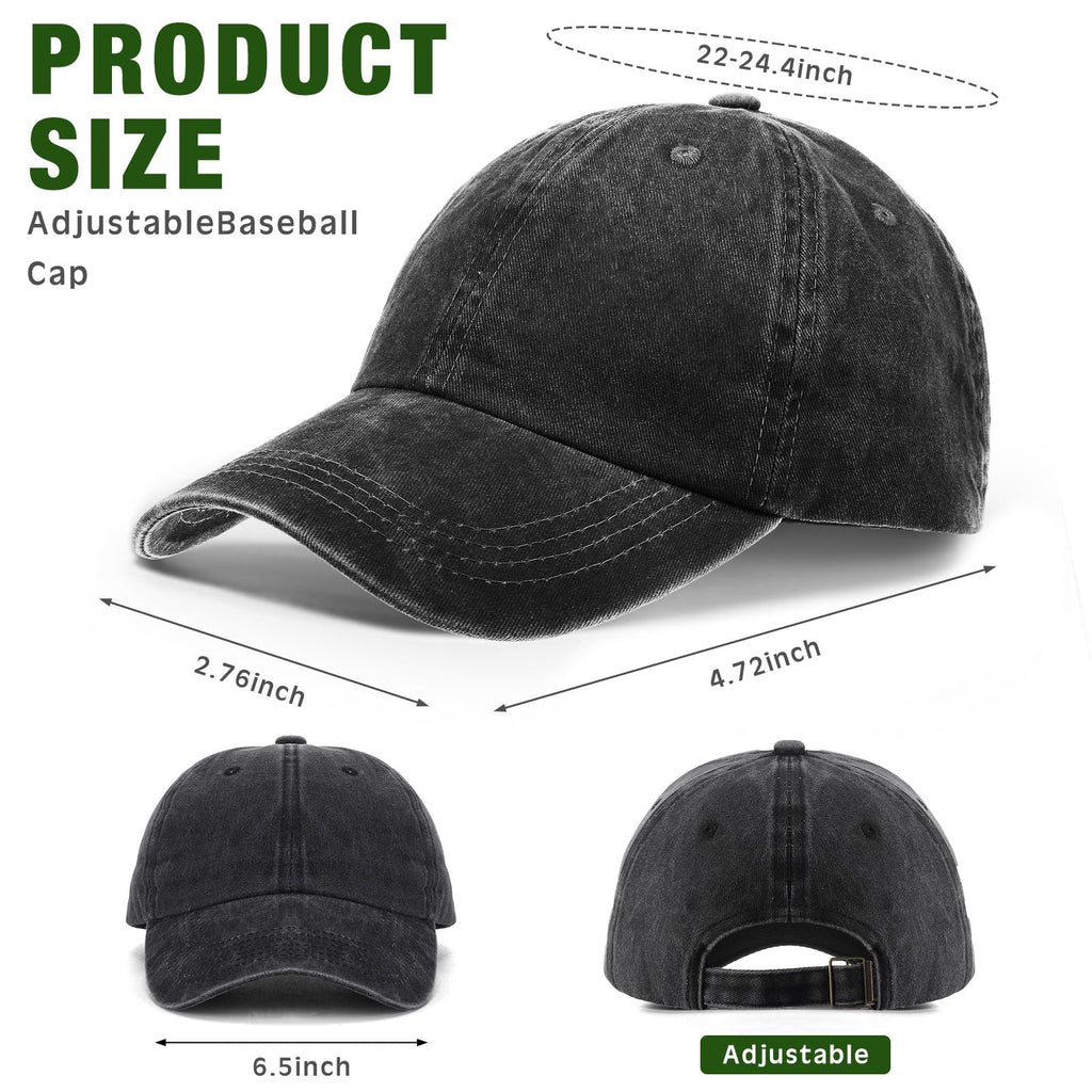 30 Pack Washed Denim Distressed Adjustable Cotton Baseball Cap I944771