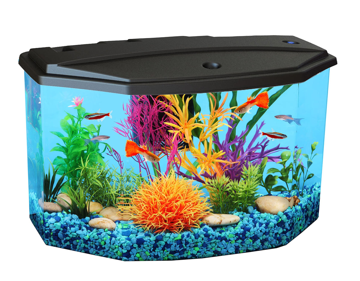3-Gallon Plastic Aquarium Starter Kit with LED Lighting and Filtration U51387