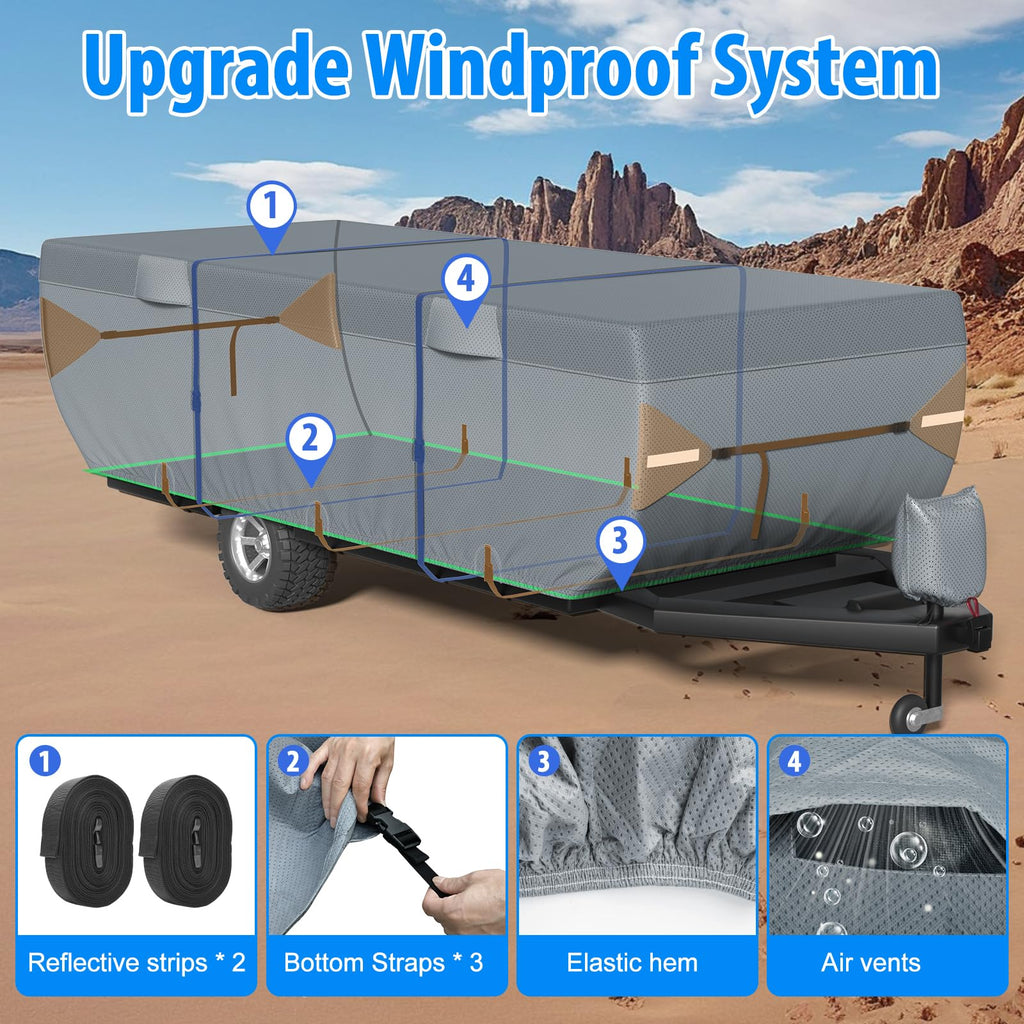 9 Layers 14-16ft Tent Trailer Cover S187168