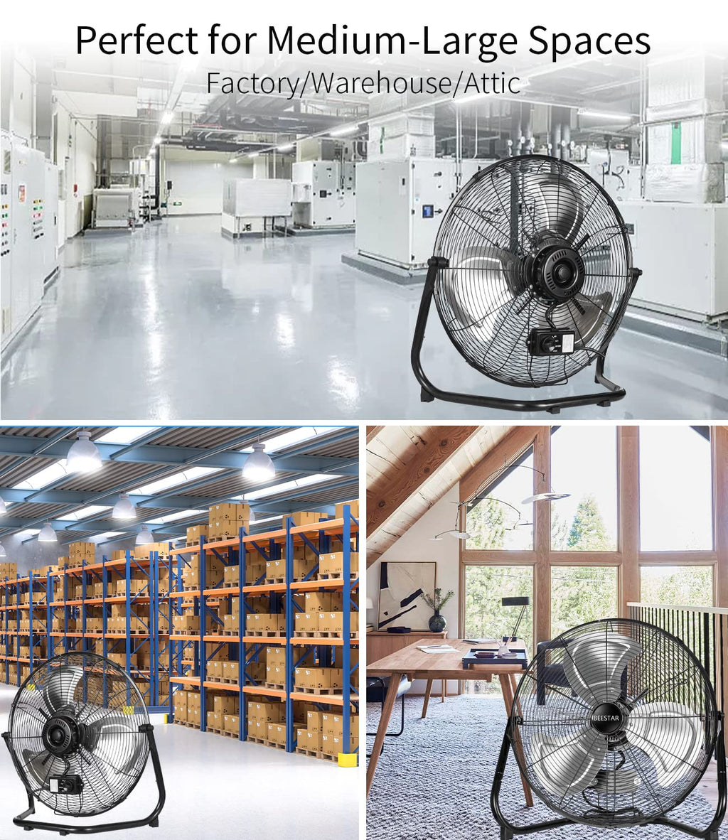 20 Inch Heavy Duty High Velocity Metal Floor Fan D791530