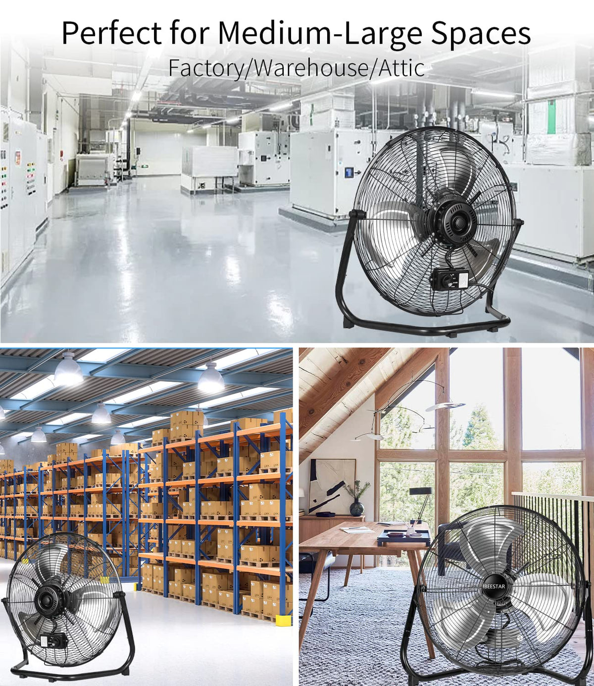 20 Inch Heavy Duty High Velocity Metal Floor Fan D791530
