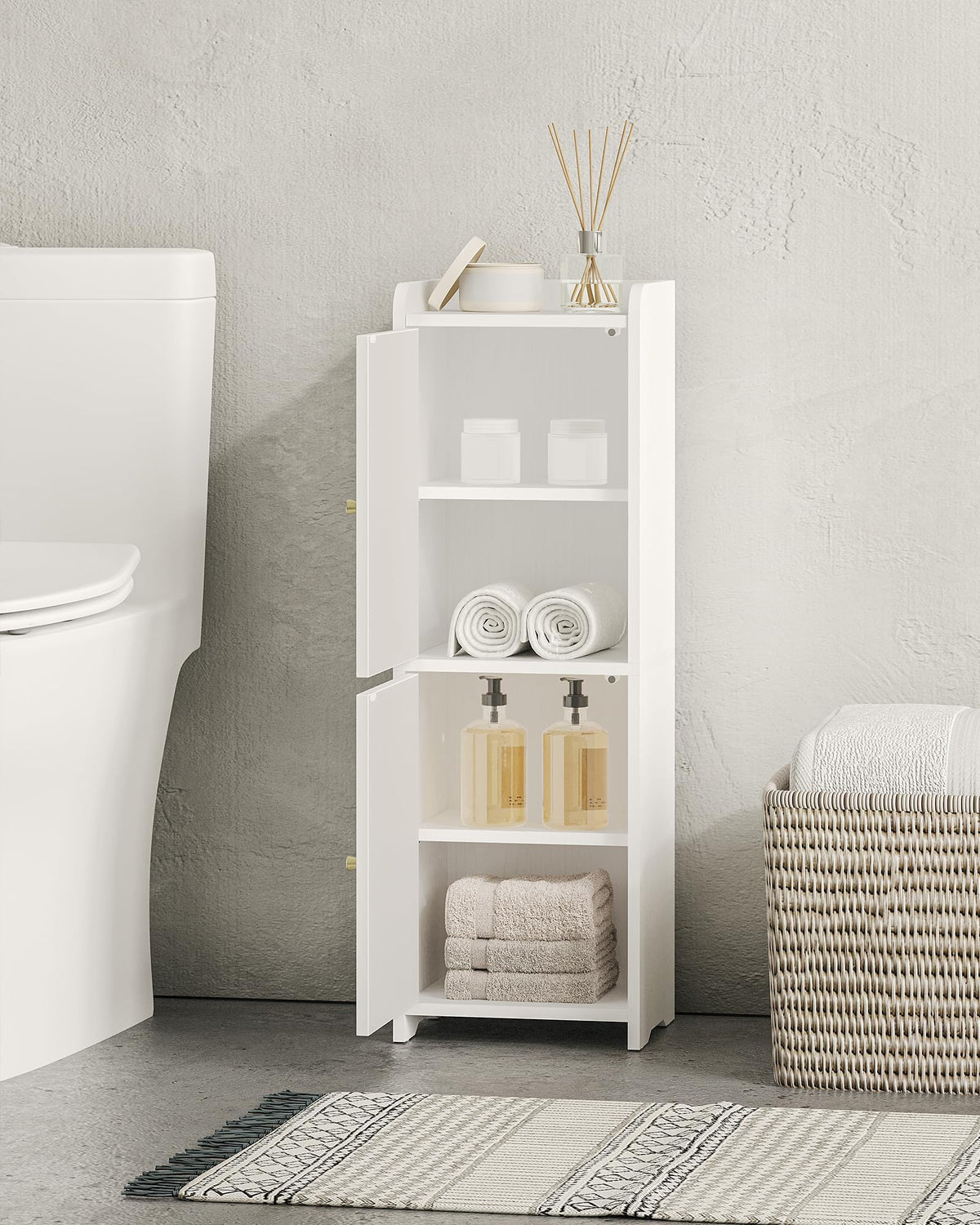 Bathroom Storage Cabinet with 2 Doors Q590603