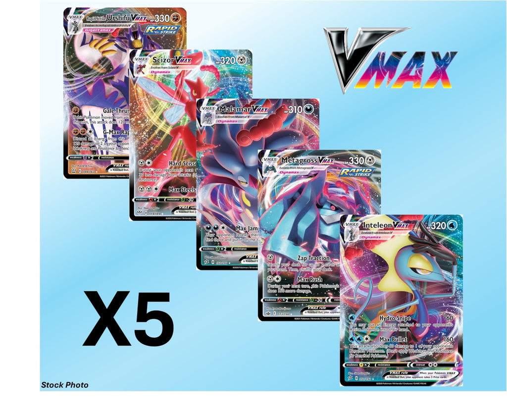 Pokemon 5 VMAX/VSTAR Card Lot Q6089