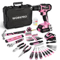 Pink Cordless Drill and 141-Piece Home Tool Kit E9122