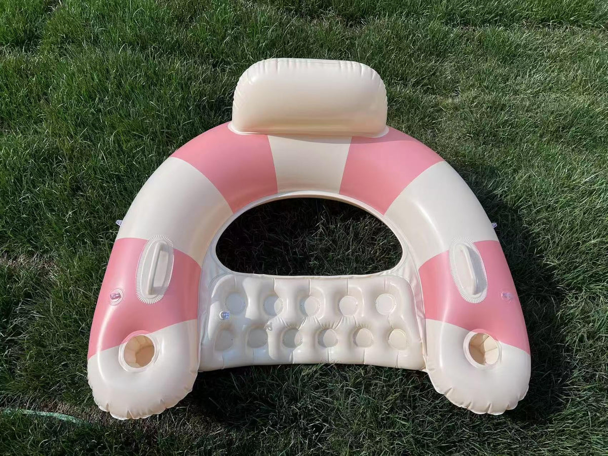 Inflatable Pool Float Chair with Cup Holders H7879