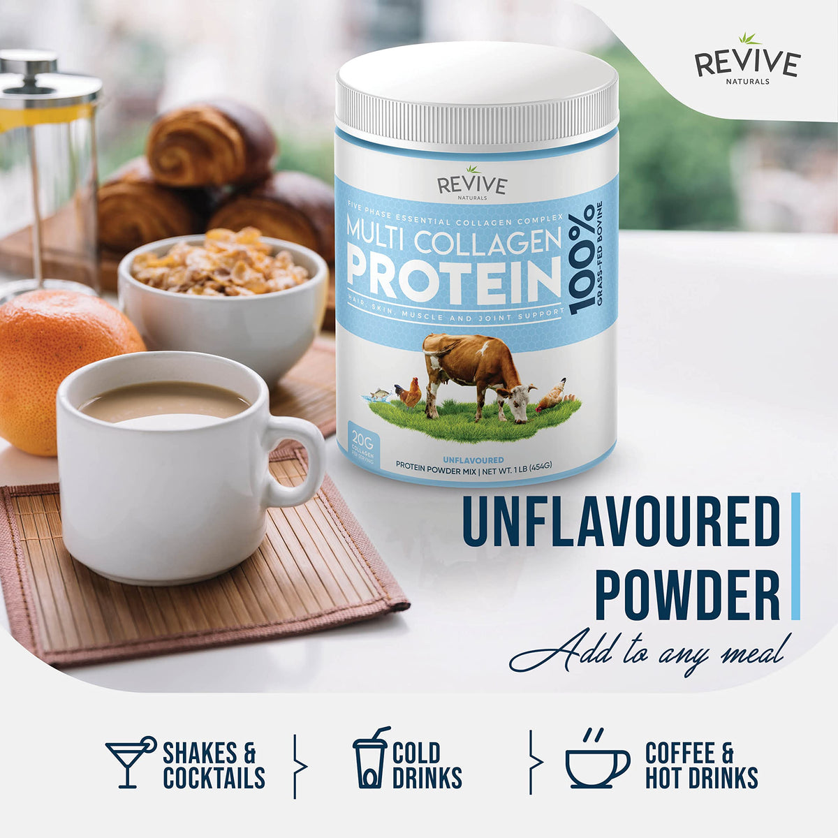 Multi Collagen Hydrolyzed Protein Powder 16oz D740