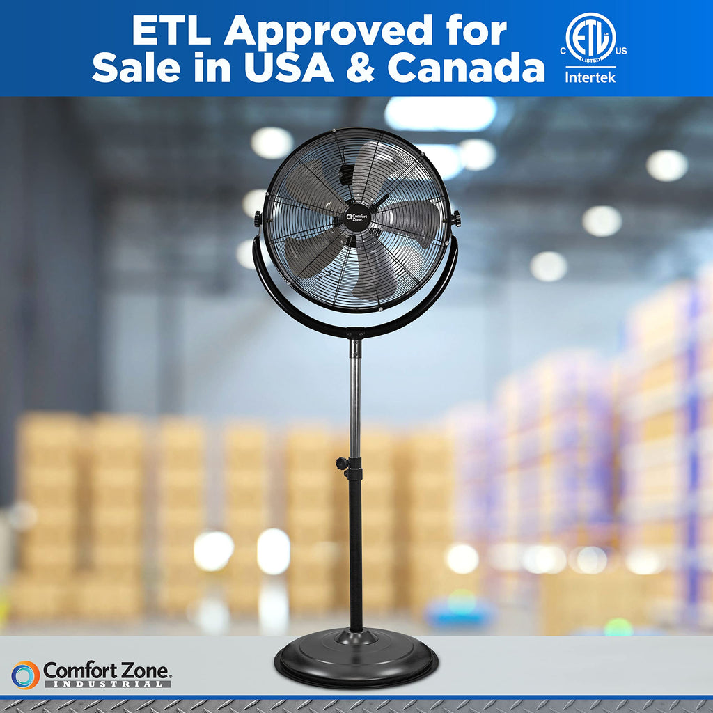 20-Inch High-Velocity Industrial Pedestal Fan N3788