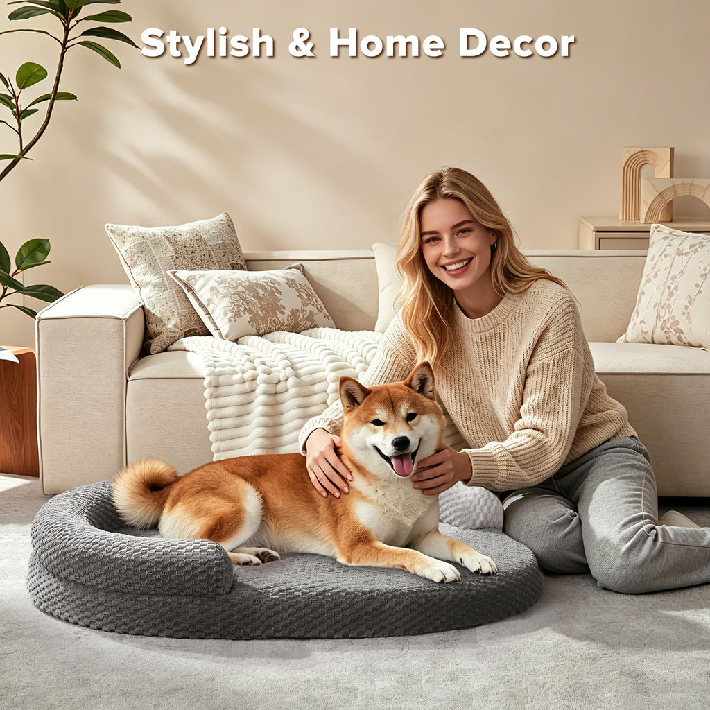 XL Washable Waterproof Orthopedic Dog Bed with Removable Cover S870