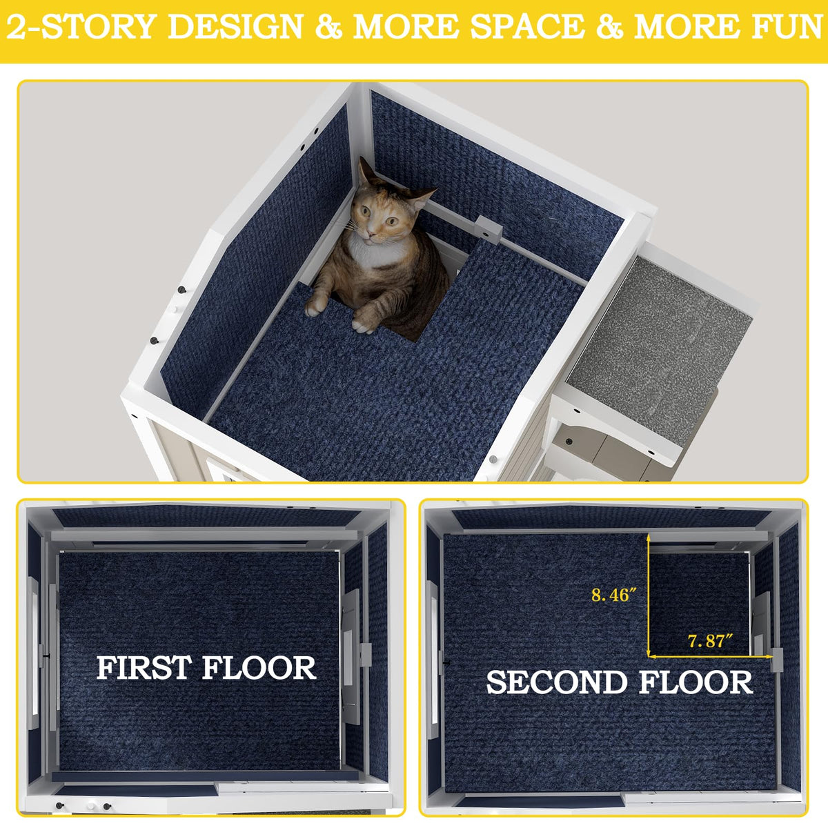 2-Story Insulated Outdoor Cat House S429876