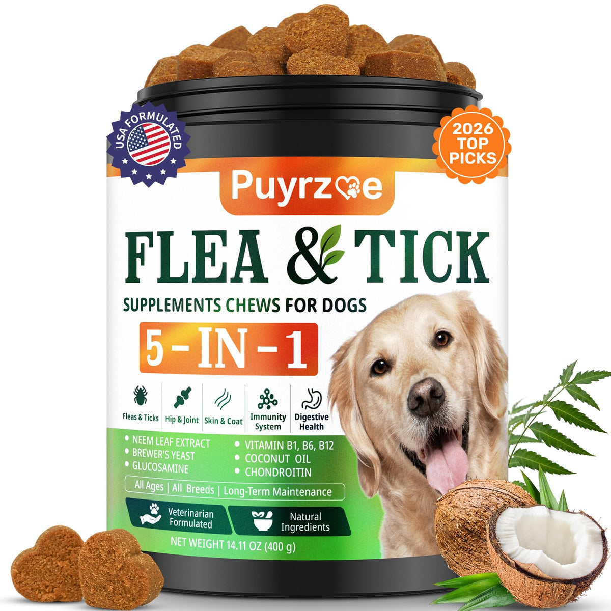 Flea and Tick Prevention for Dogs Chew F73820