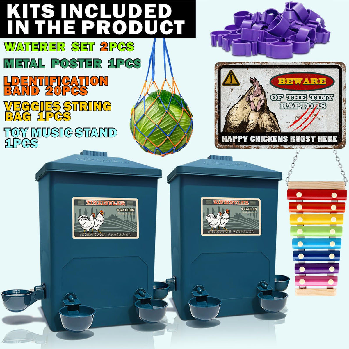 6 Gallon Chicken Waterer 2-Pack G64042