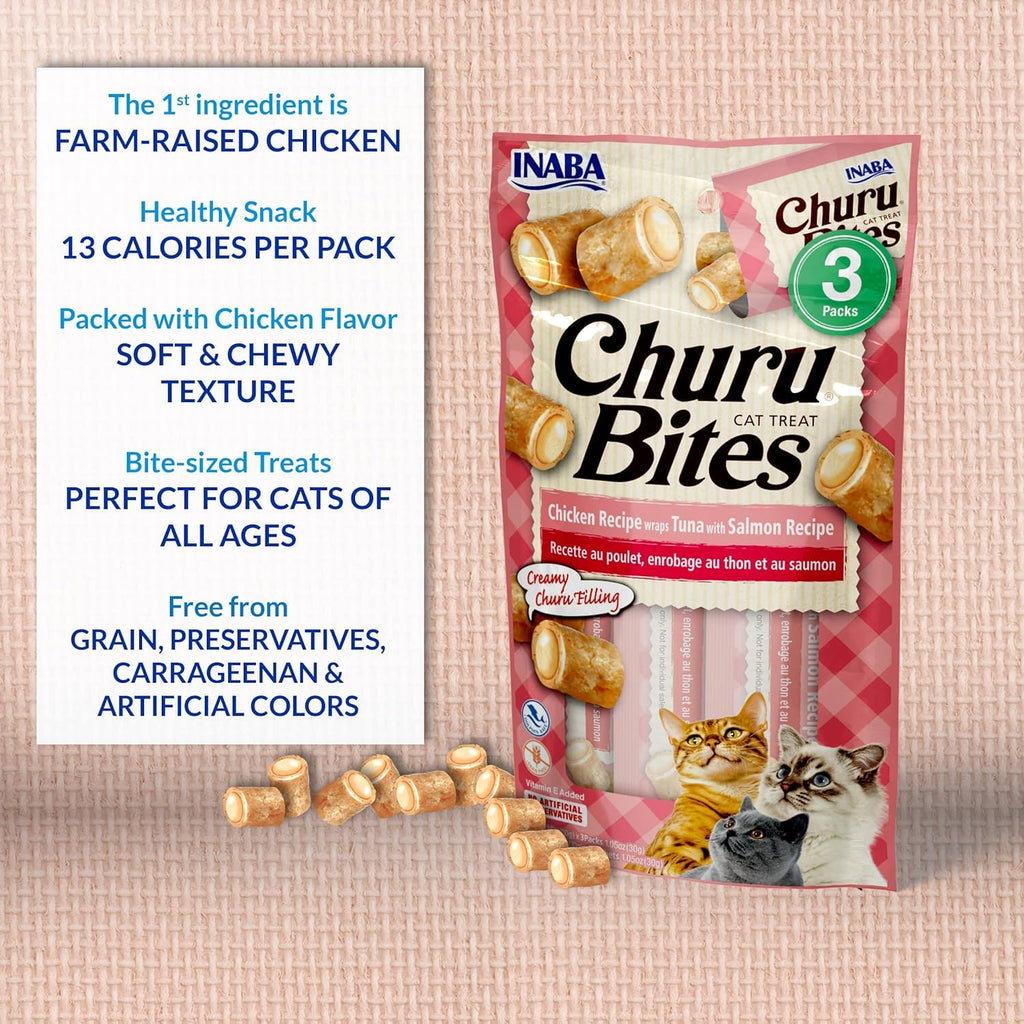 Soft Baked Chicken Cat Treats with Green Tea Extract, 12 Tubes J8789