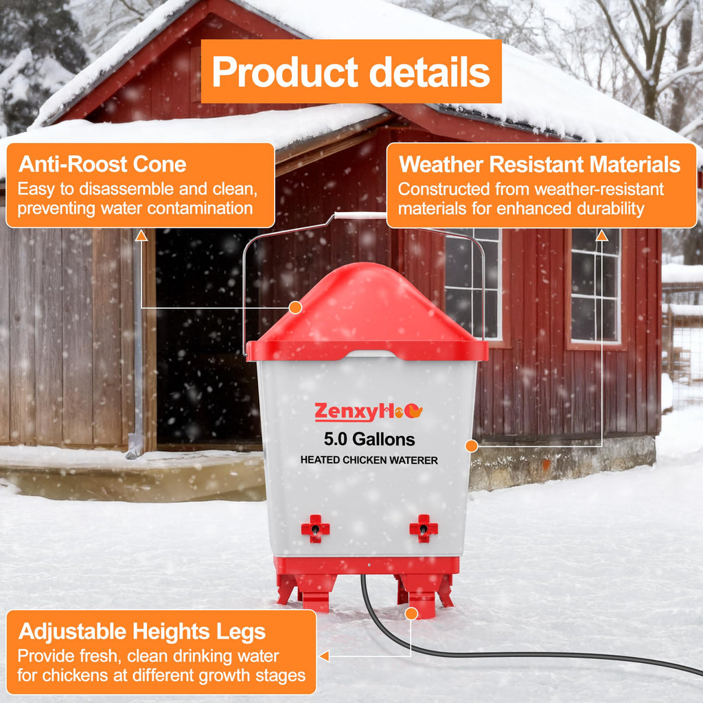 5.0 Gal Heated Chicken Waterer Bucket R467382