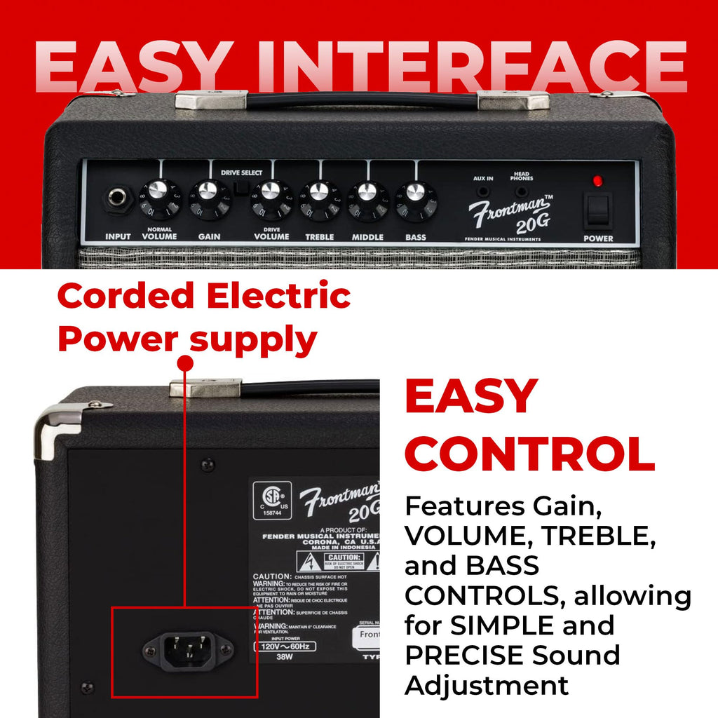 Black Guitar Combo Amplifier with Cable D922