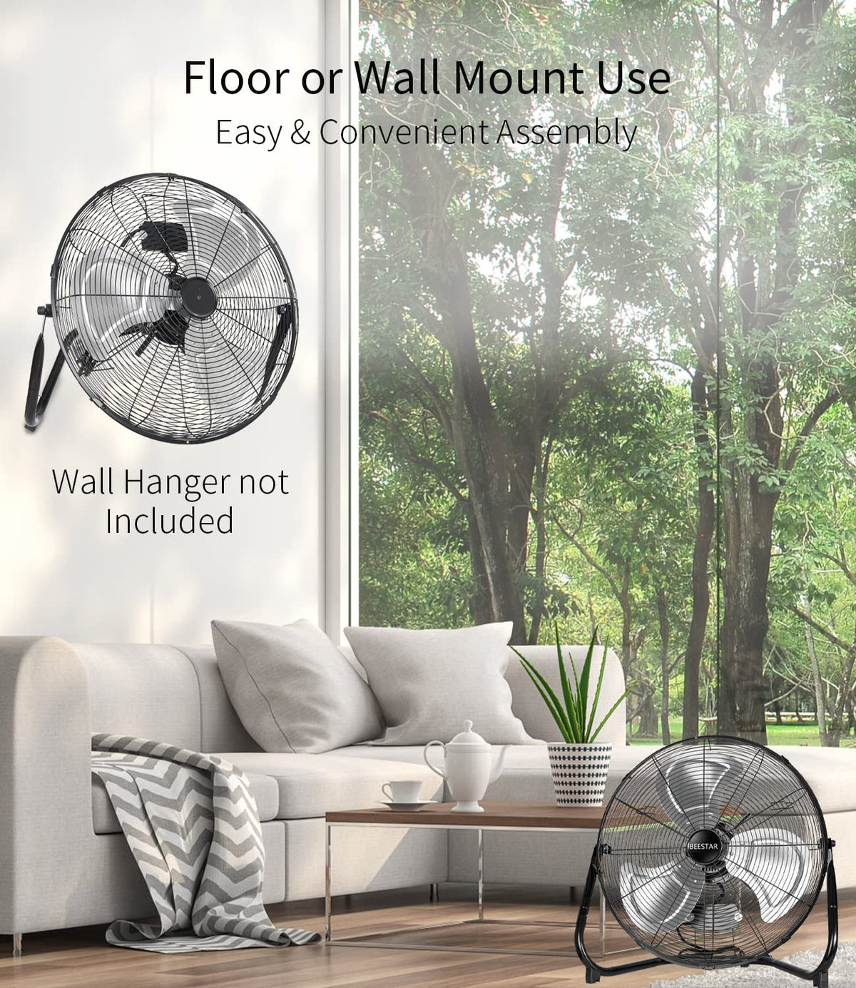 20 Inch Heavy Duty High Velocity Metal Floor Fan D791530