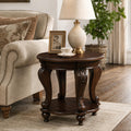 2 Tier Round Wood End Table F7662