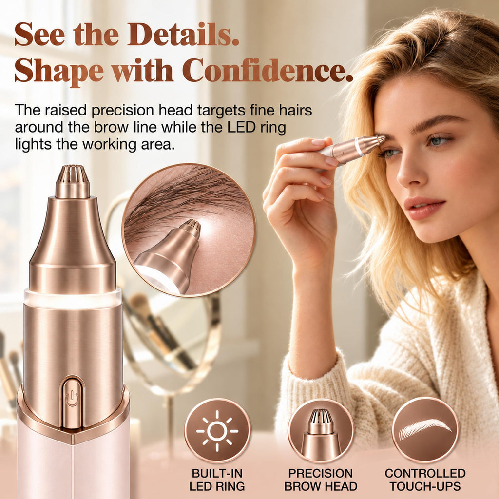 2 in 1 Electric Face Shaver with LED Light B771