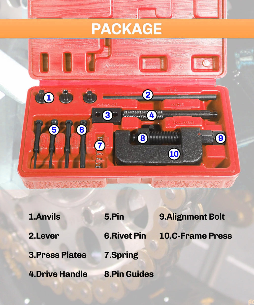 19PCS Chain Breaker Bike Tool Kit B833