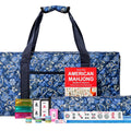 166 White Tiles Mahjong Set with Blue Carrying Bag T798